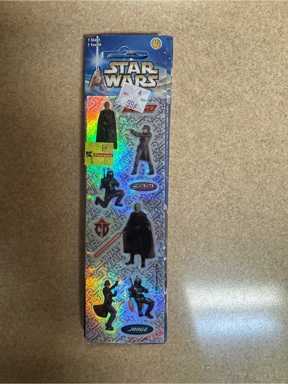 5 Star Wars Episode I holographic sticker sheet by Sandylion